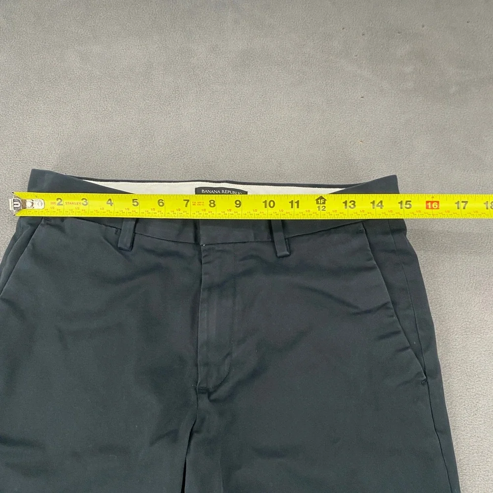 Banana Republic Aiden Slim Fit Chino Pants Black 30x30 Mens Stretch Trousers
